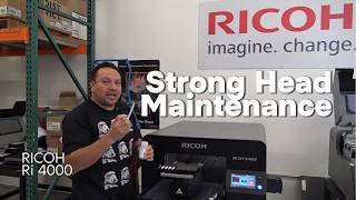 RICOH Ri 4000 Strong Head Maintenance | Ricoh DTG Printer