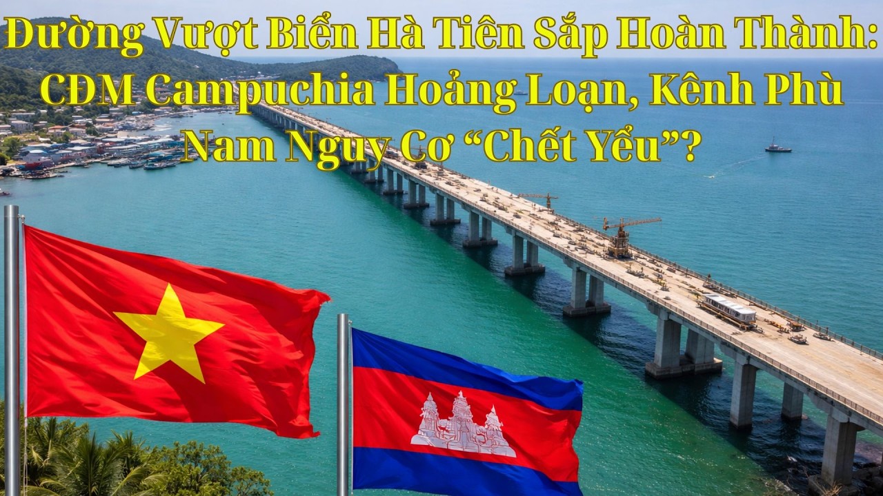 Đường Vượt Biển Hà Tiên Sắp Hoàn Thành: CĐM Campuchia Hoảng Loạn, Kênh Phù Nam Nguy Cơ “Chết Yểu”?