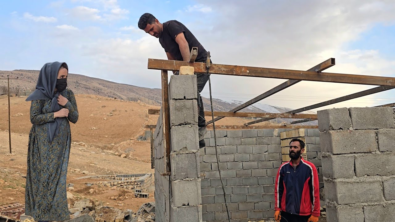 Installing iron to cover the roof of the hut: Nargis and the good days ahead