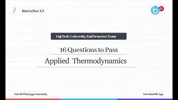 How to Pass/Score in Applied Thermodynamics (AT) Sem-6 Mechanical | GTU