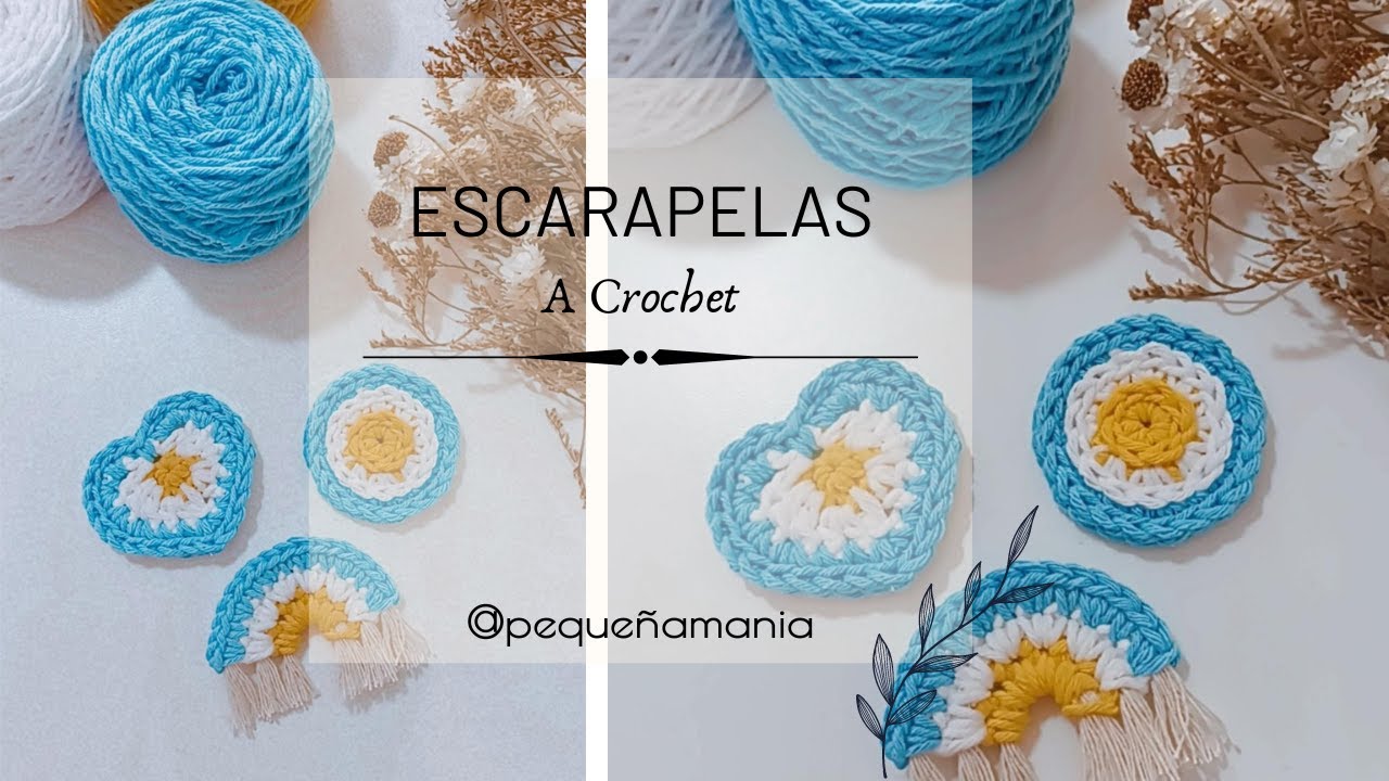 ESCARAPELAS A CROCHET muy fáciles y rápidas