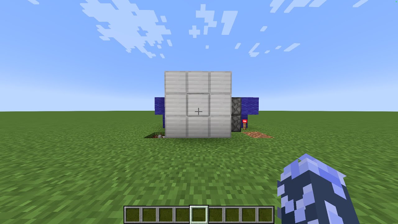 How To Build a Basic 1x2 Flush Piston Door Minecraft 1.21.5 - YouTube