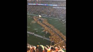 Baylor vs SMU inaugural game. Baylor line tunnel run out. 8-31-2014