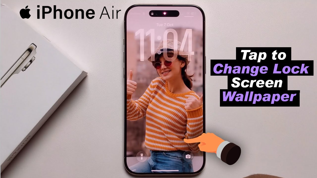 iPhone 17 Air - Tap to Change iPhone Lock Screen Wallpaper - YouTube