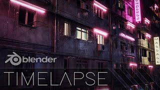 Blender timelapse - Cyberpunk 2077 Apartment [  Animated Wallpaper]