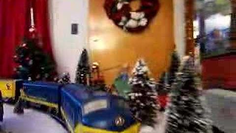 Atlas O scale train C&O Riding along, looking back 2 rail