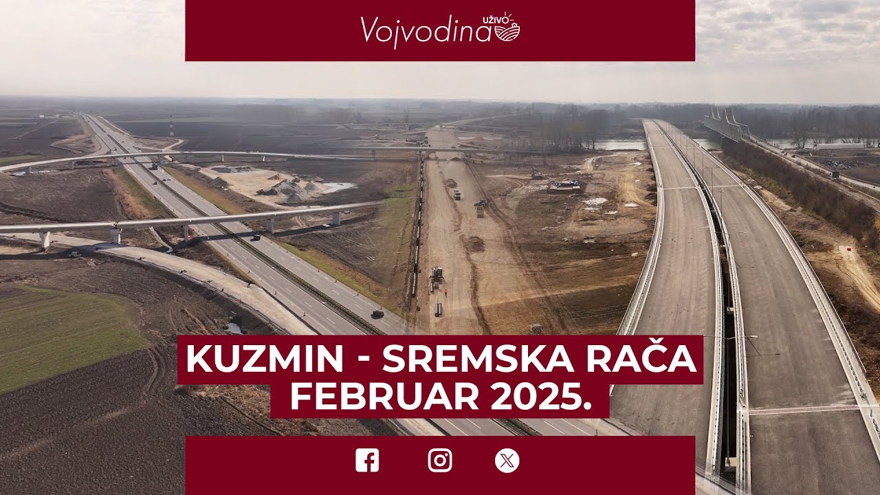 Radovi na autoputu KUZMIN-SREMSKA RAČA /Februar 2025. @VojvodinaUzivo