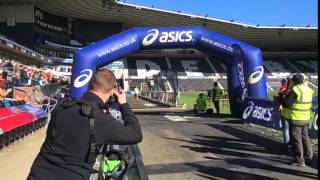 The first runner back at the 2016 Derby 10k