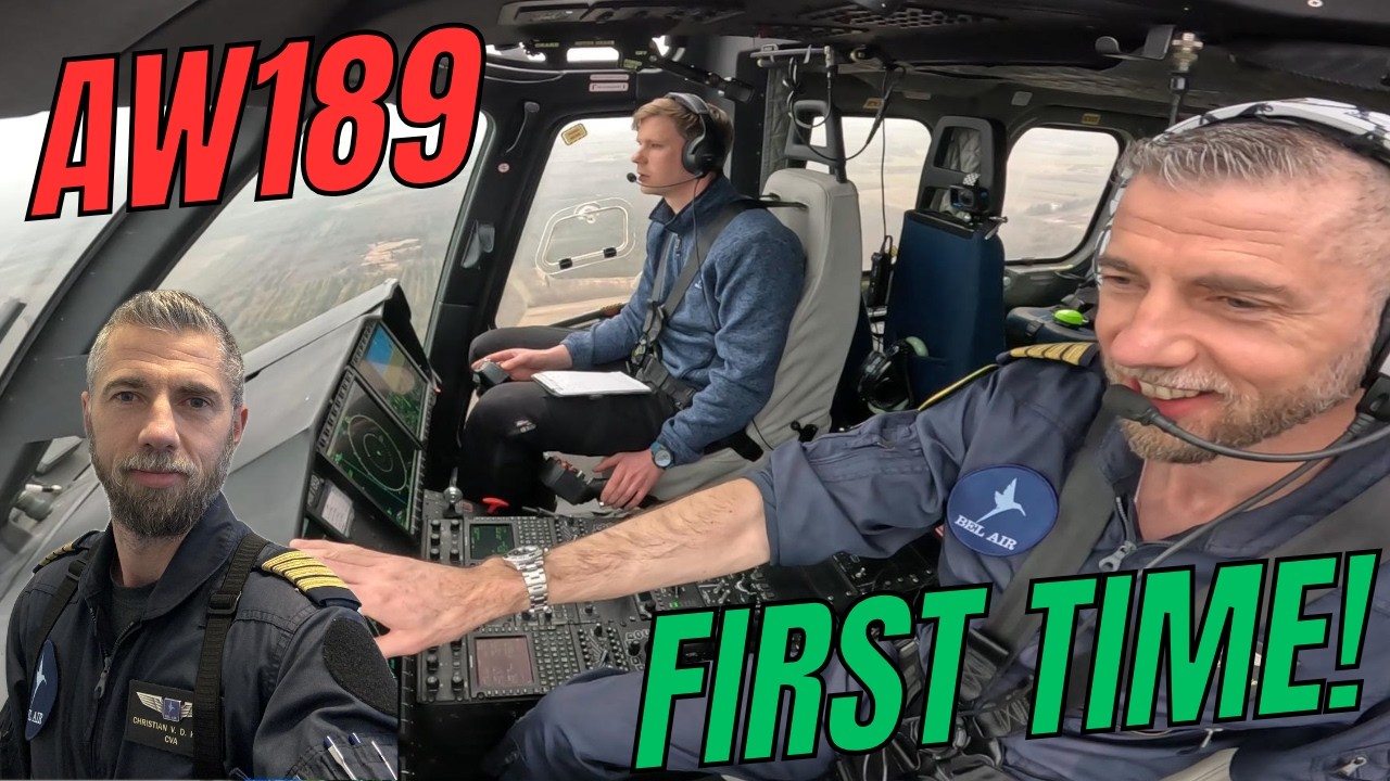 First time ever in the EPIC AW189 for my colleague!! real ATC, Comms ...