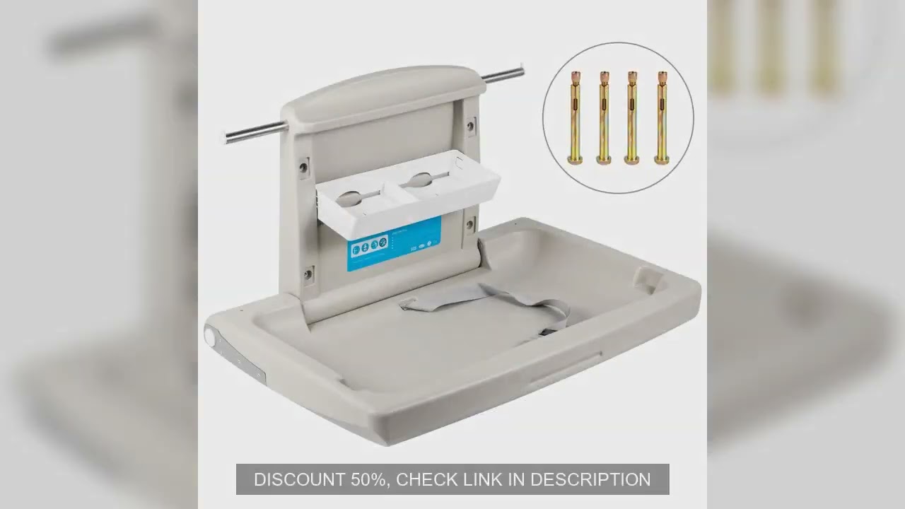 SucceBuy Baby Changing Station Commercial Wall Mount Baby Diaper Changing Table Fold Down Vertical R