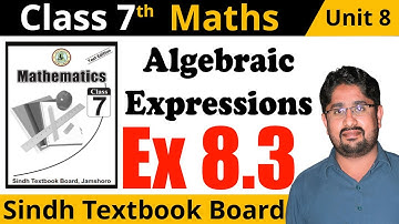 🔴 Unit 8 Exercise 8.3 Class 7 Maths Sindh Textbook Board