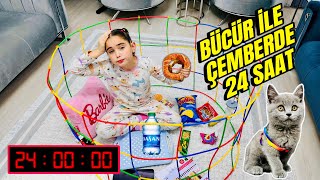 KEDİMİZ BÜCÜR İLE ÇEMBERDE 24 SAAT CHALLENGE !! ÇEMBERDEN SON ÇIKAN KAZANIR !!