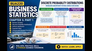 Business Statistics Chapter 5 Part 1: Discrete Probability Distributions: Binomial | BUA 220