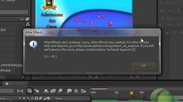 After Effect Cs6 Crash (0 :: 42) error help me