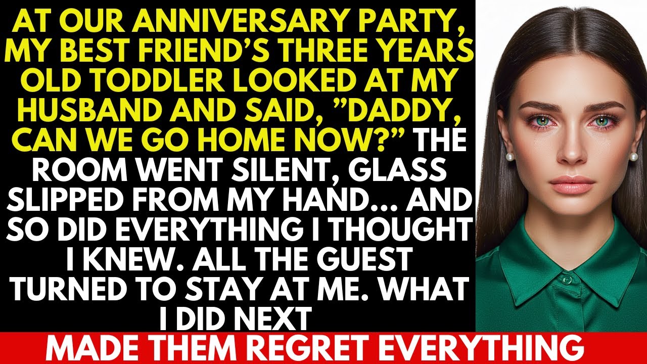 На нашей годовщине мой лучший друг, малыш, назвал моего мужа «папочкой» — и всё пошло наперекосяк