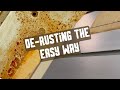 De-Rusting my cast iron tablesaw top