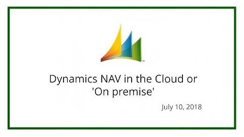 Dynamics NAV in the Cloud or 