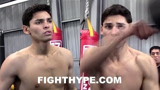 RYAN GARCIA EXPLAINS SECRET TO HIS SPEED; GIVES UPCLOSE DEMONSTRATION OF FLASHY PUNCHES