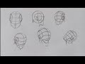How to draw Heads in Different Positions using Loomis Method.