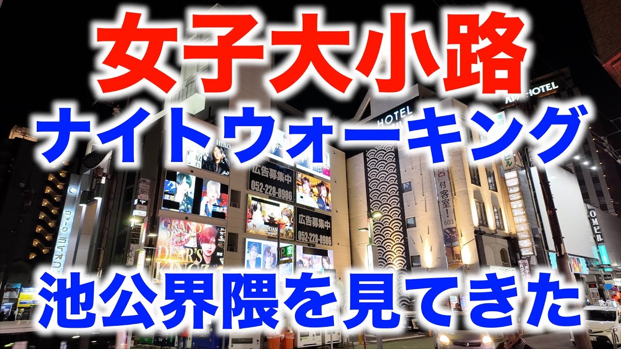 【女子大小路 ナイトウォーキング 2025】噂の池公界隈を見てきた（名古屋市中区）2025/12 -Joshidaikoji NightWalking（4K Japan Walk)