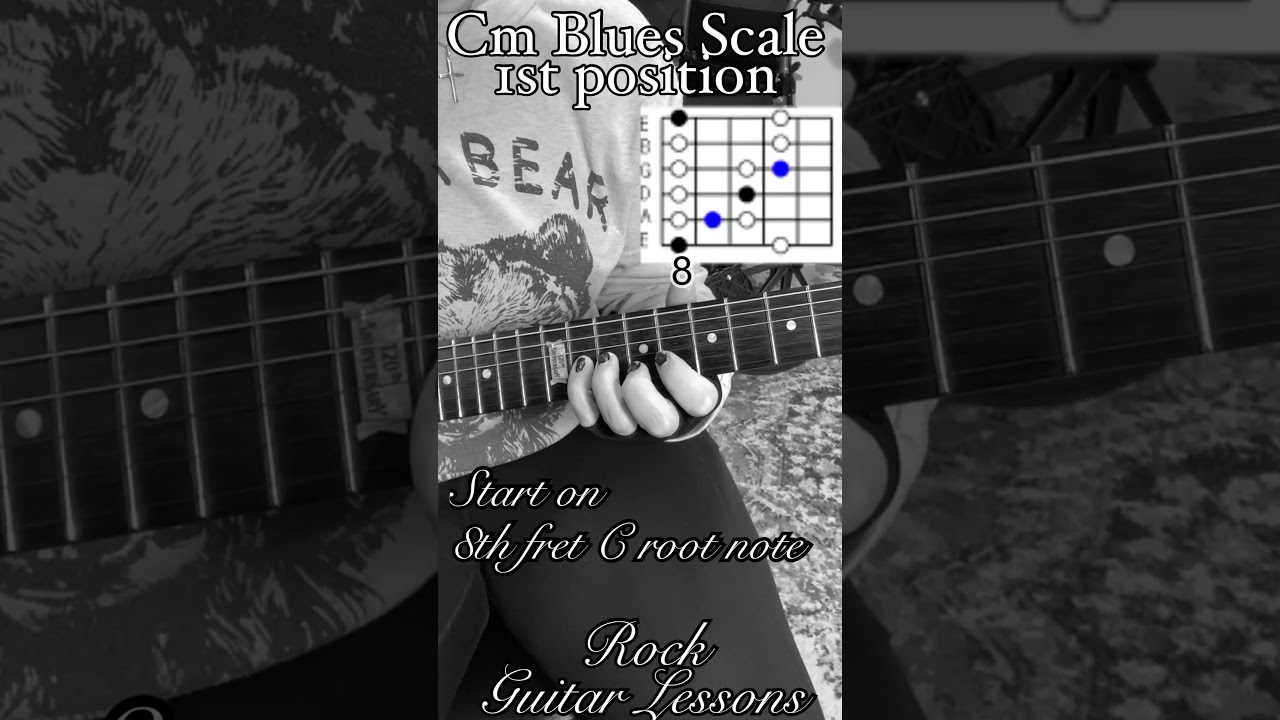 Cm blues scale 1st position 