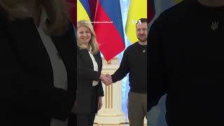 Zelenskyy Meets Slovakian President in Kyiv #shorts   | VOA News