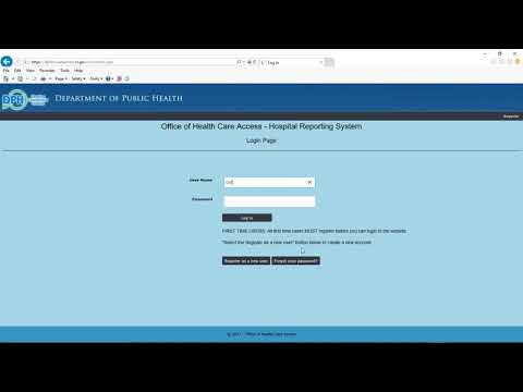 Office of Health Care Hospital Reporting System Web Portal Demo
