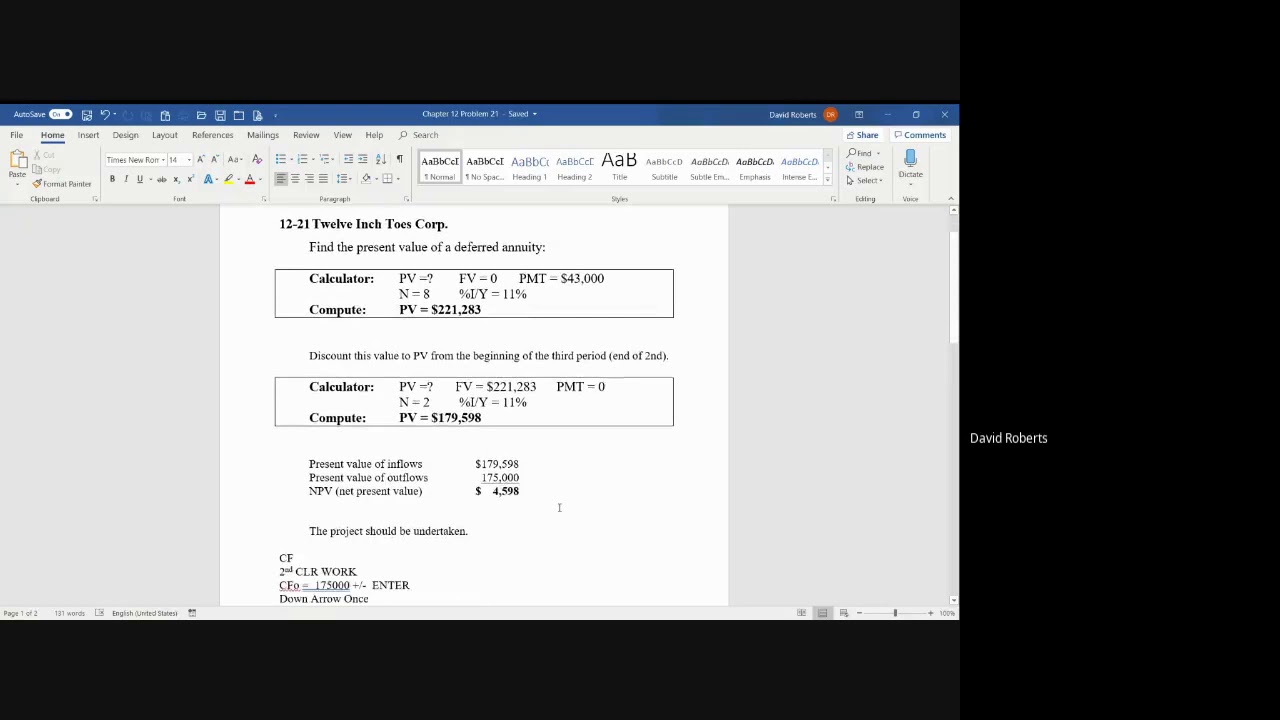 Chapter 12 Problem 21 - YouTube