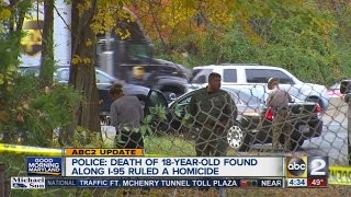 Body found along I-95 in identified, death ruled homicide