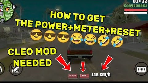 How To Install Power+Reset+Speedometer Buttons In GTA SA android (Cleo Mod Needed) 