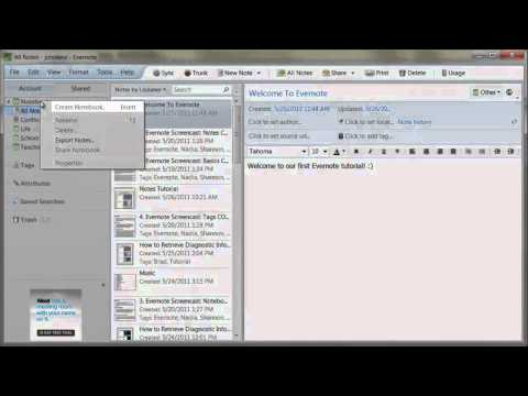 Evernote tutorial #3: Notebooks