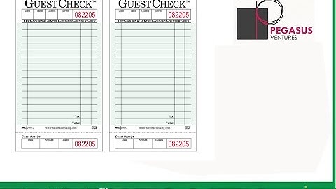 A3632 Medium Green Single Copy Cardboard Adams Restaurant Guest Checks