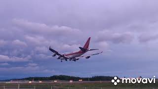 Boeing 747&#39;s Landing and Taking Off Ted Stevens International airport, Anchorage Alaska
