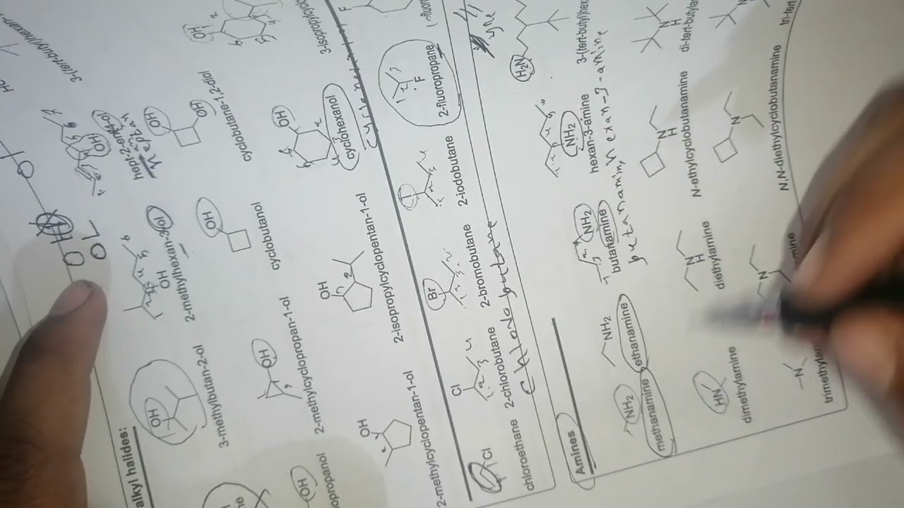 شرح التسمية العضوية بالتفصيل الممل الجزء الثالث 