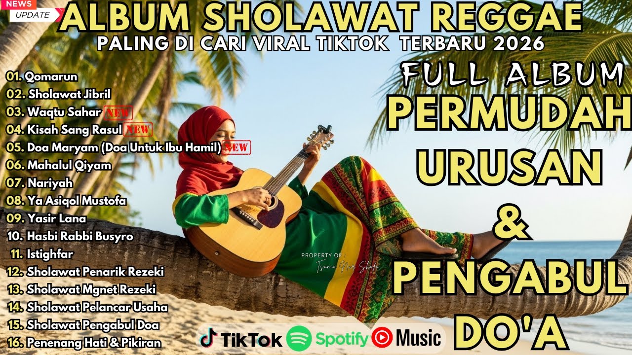 SHOLAWAT NABI MERDU BIKIN HATI ADEM 🎵 REGGAE | SHOLAWAT JIBRIL, WAQTU SAHAR | SHOLAWAT TERBARU