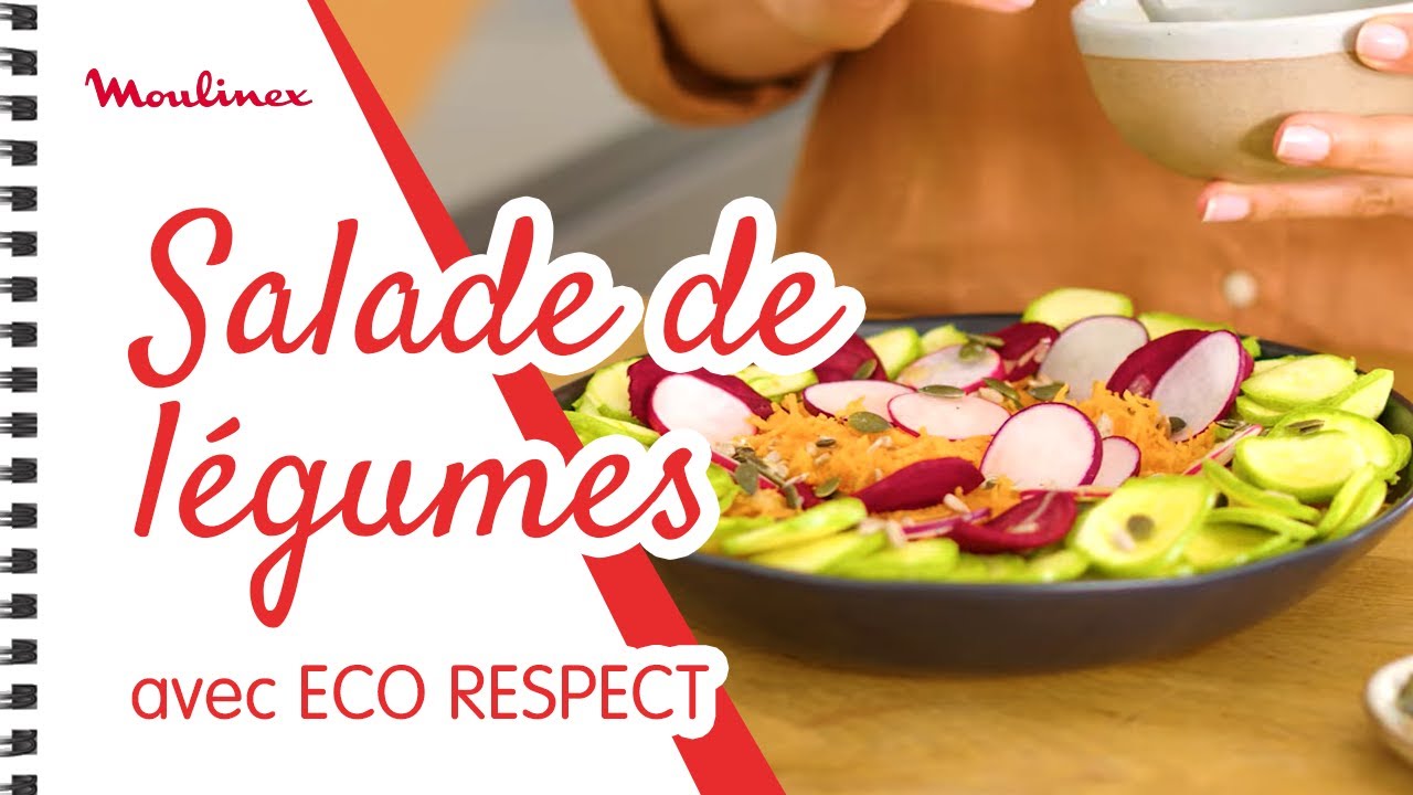Salade de courgette, radis et betterave avec le découpe légumes ECO RESPECT