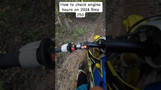 How To Check Engine Hours On 2024 Rmz 250 If You Dont Have An Hour Meter motocross