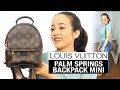 LOUIS VUITTON PALM SPRINGS BACKPACK MINI | What Fits Inside, REVIEW, + Try-On