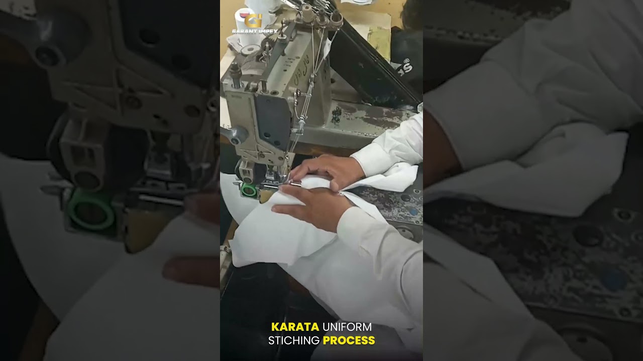 🥋 Witness the artistry behind crafting the perfect karate uniform.