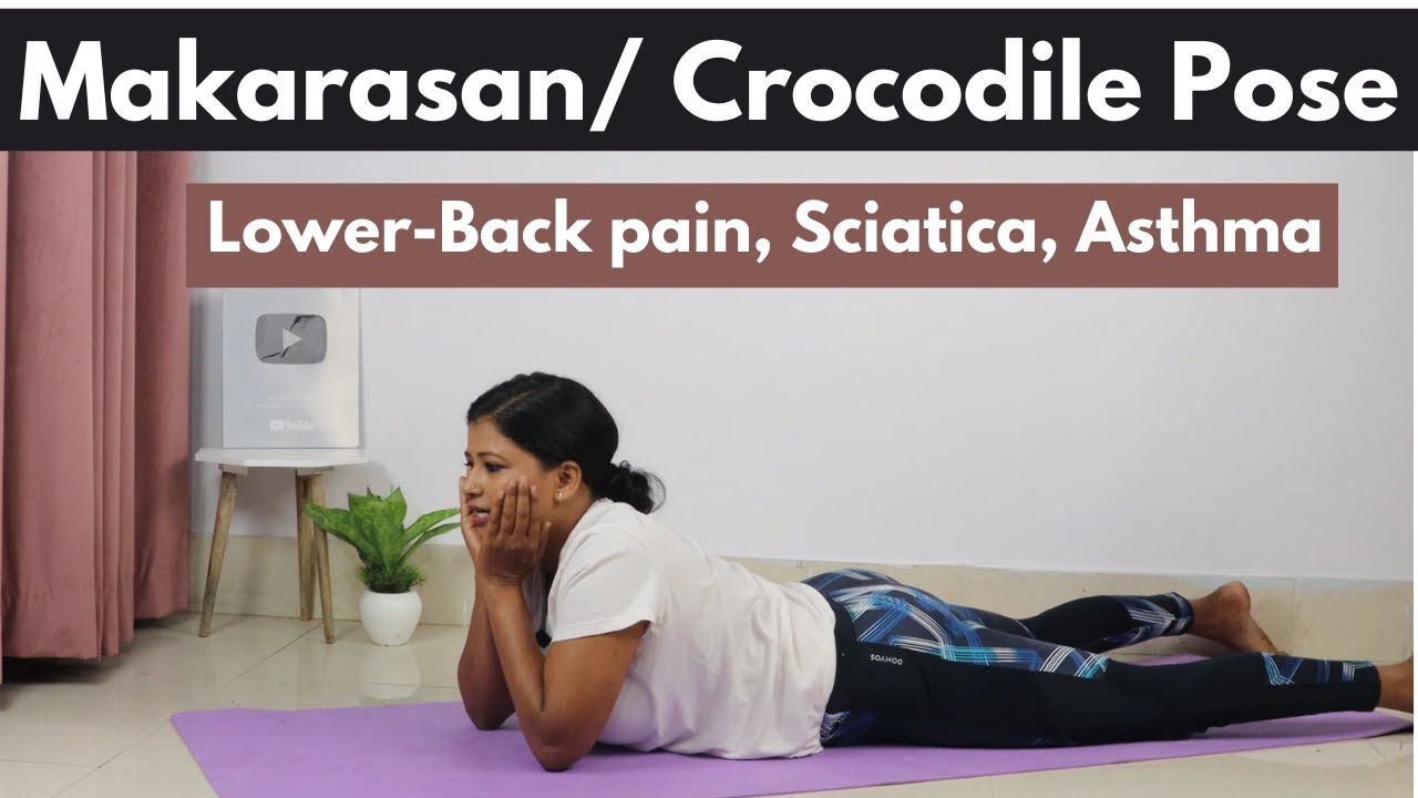 How To Do Makarasana or Crocodile pose yoga for cervical pain neck pain