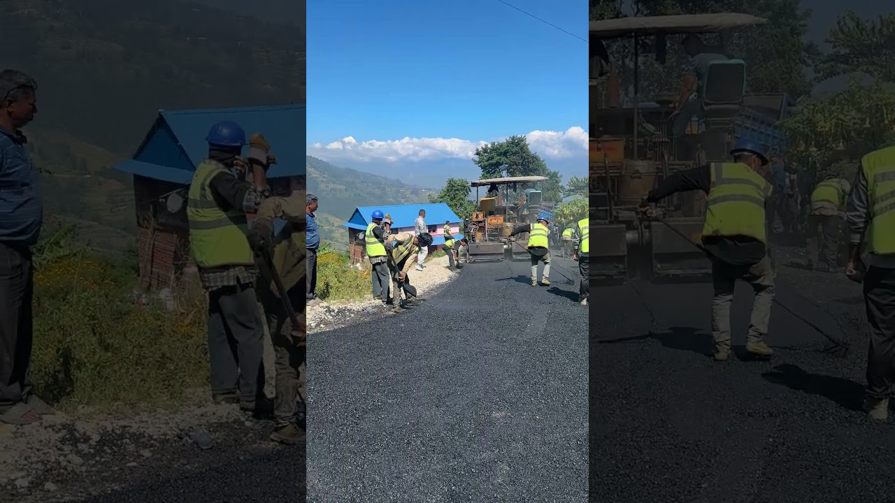 Asphalt Pitch Road Construction in Nepal 🇳🇵 🇳🇵