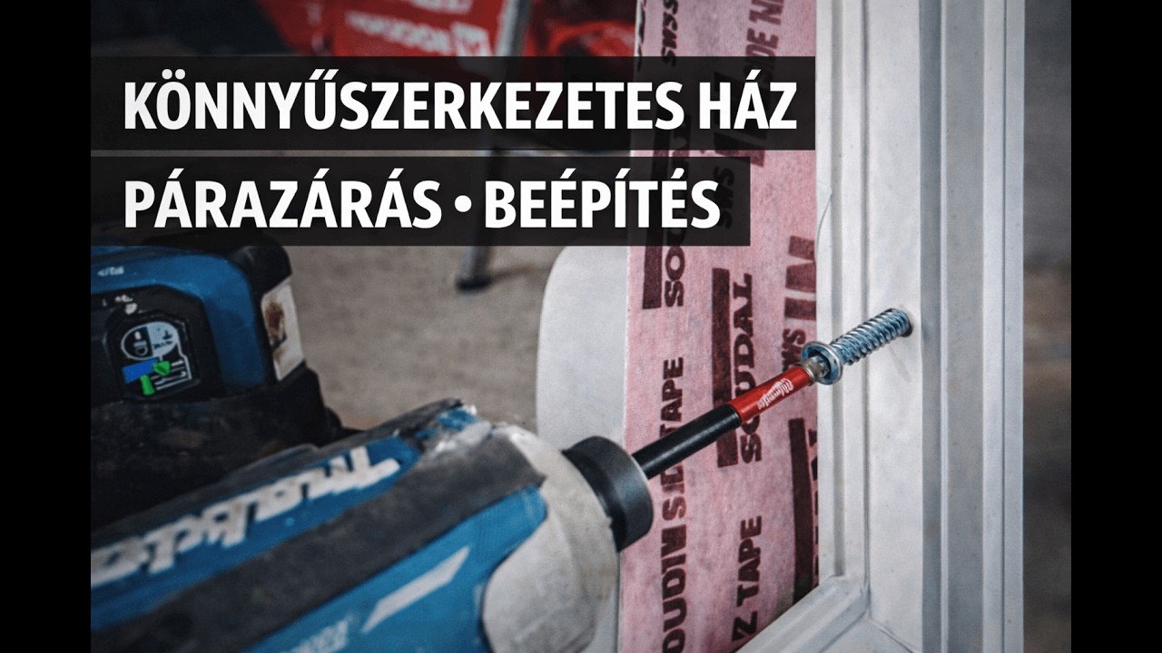 Így épül fel egy pallóvázas ház belülről – párazárás, párnafák, teraszajtó beépítés