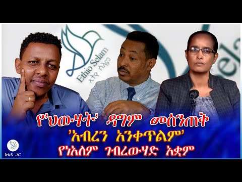 የ ህውሃት ዳግም መሰንጠቅ አብረን አንቀጥልም የነአለም ገብረውሃድ አቋም