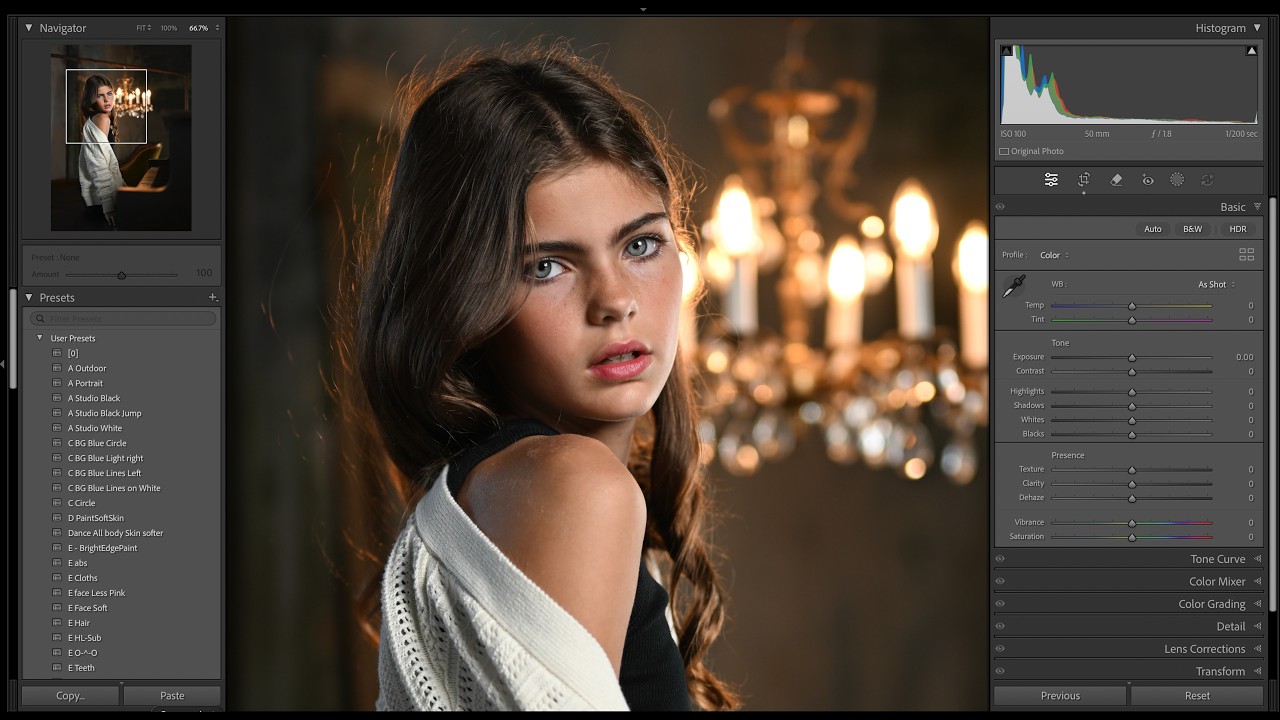 Portrait Photo Session in Lightroom