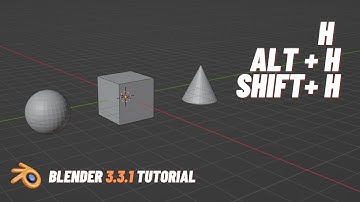 How to Hide and Show Objects in Blender 3.3.1