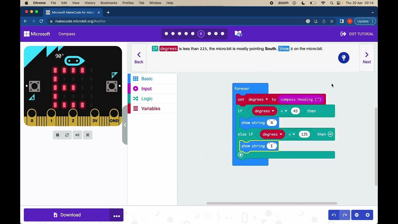 MakeCode micro bit - Compass - YouTube