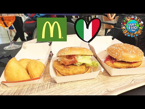 FAST FOOD - Burger à l'Artichaut et Chou Rouge ? Test McDo Italien à Naples (C'est spécial ! mdr)