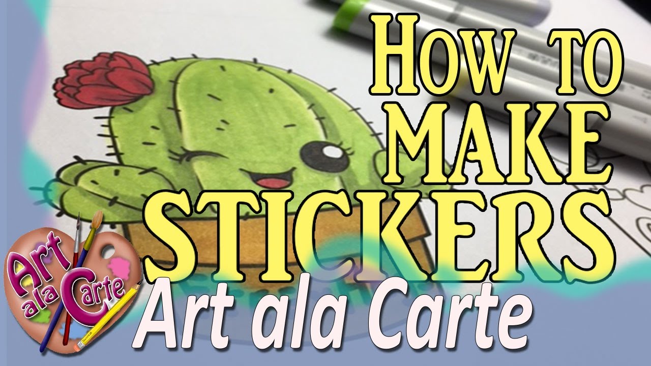 How to make your own Stickers that you can color - YouTube