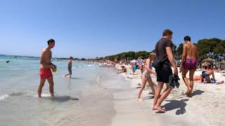 Bikini girls in white sand beach