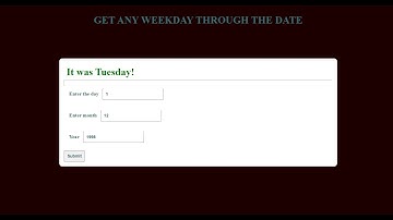 Find Weekday In JavaScript With Source Code | Source Code & Projects